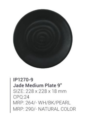 Picture of IP1270 - 9" Jade Round Medium Plate Matte