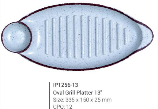 Picture of IP1256-13 Oval Grill Platter 13"