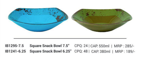Picture of IB1295-7.5" Square Bowl (MF)