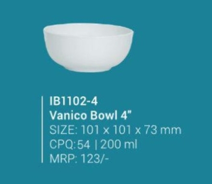 Picture of IB1102 Vanico Veg Bowl 4"