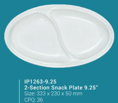 Picture of IP1263-9.25"  2-Section Oval Plate  (MF)