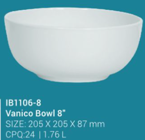 Picture of IB1106 Vanico Round Bowl 8"