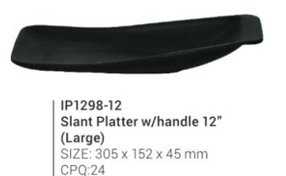 Picture of IP1298-12  slant Platter w/handle large 12"